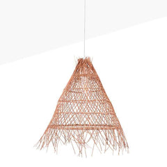 Lámpara colgante de mimbre "Willow" con interruptor y enchufe
