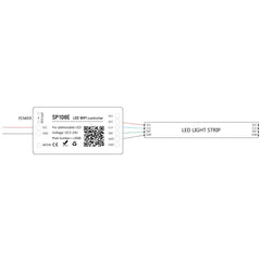 Controlador LED IC pixel WIFI RGB/RGBW - 5-24V DC - 2048 pixeles
