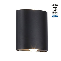 Aplique de pared exterior moderno LED bidireccional "Asas" - 6W - IP54