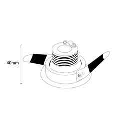 Foco empotrable LED con zoom - Orientable - Chip Cree - 2700K - 3W