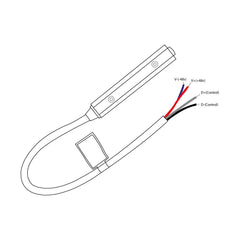 Conector de inicio con cable para carril magnético - 48V