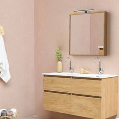 Aplique espejo baño LED - 30cm - 5W | Fijación en espejo y mueble