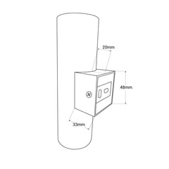 Aplique de pared "UP and Down" GU10 50Wx2