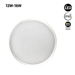 Plafón LED techo estanco CCT - Potencia ajustable 12W-16W - Ø30cm - IP65