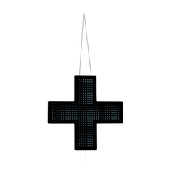 Cruz de veterinaria LED monocolor azul - 60x60cm - Una cara - IP20