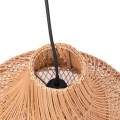 Lámpara colgante de mimbre "Samoa" con interruptor y enchufe