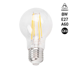 Bombilla LED filamento E27 A60 - 8W - Regulable
