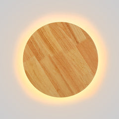 Aplique de pared circular en madera "Lune" - 12W - Ø 20cm