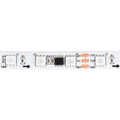 Tira LED inteligente IC RGB 12V DC - 14,4 W/m - IP20 - 60 LED/m - Ancho 10mm - 5 metros