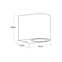 Aplique de pared para exterior "FOC" GU10 IP44