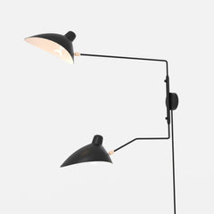 Aplique de pared de diseño "Louise" con interruptor y enchufe - 2xE27