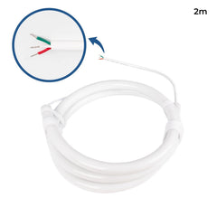 Neón LED flexible RGB inteligente IC - 360º circular - Ø22mm - 2 metros - 12V DC - 28W/m - IP65