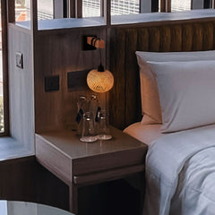 Aplique de pared madera y mimbre "Shelley" - E27