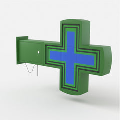 Cruz de farmacia LED XL RGB multicolor programable P8 - Exterior