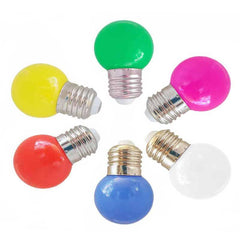 Bombilla de colores LED E27 G45 - 1W