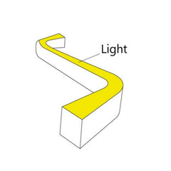 Funda de silicona flexible para convertir tira LED a neón - 16x16mm - 5 metros - PCB hasta 10mm - Curvatura horizontal