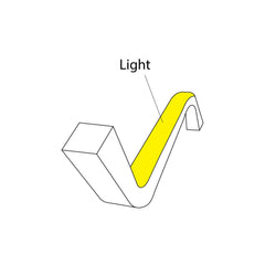 Funda de silicona flexible negra - Tira LED a neón - 10x10 mm - Superficie