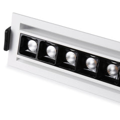 Foco lineal LED empotrable 20W - Orientable - UGR18 - CRI90 - Chip OSRAM - 2800K