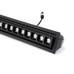 Foco lineal LED empotrable 20W - Orientable - UGR18 - CRI90 - Chip OSRAM - 2800K