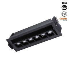Foco lineal LED empotrable 10W - Orientable - UGR18 - CRI90 - Chip OSRAM - 2800K