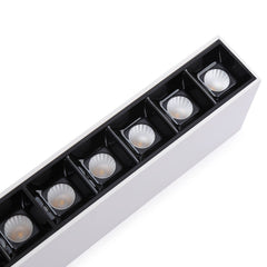 Foco lineal LED superficie color blanco - 20W - UGR18 - CRI90 - Chip OSRAM