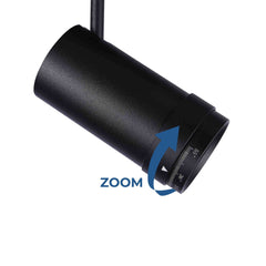 Foco LED para carril magnético con Zoom 10-55º - 48V - 25W