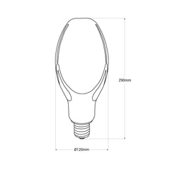 Bombilla industrial LED E40 - 70W - ⌀120mm