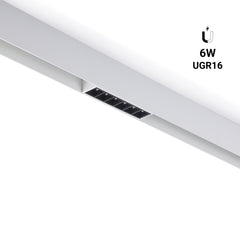Luminaria lineal LED para carril magnético 48V - 6W - UGR 16