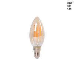 Bombilla LED filamento Vela E14 C35 - 4W - Vintage - 2200K
