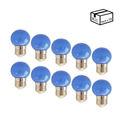 Pack de 10 Bombillas LED E27 1W de un color