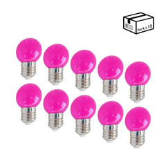 Pack de 10 Bombillas LED E27 1W de un color