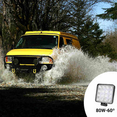 Faro LED 4x4 todoterreno - 80W - 10-40V DC - 4 Pulgadas - 8000lm - Ángulo 60º