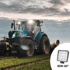 Faro LED 4x4 todoterreno - 80W - 10-40V DC - 4 Pulgadas - 8000lm - Ángulo 60º