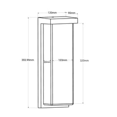 Aplique de pared exterior en aluminio "Retal" - Potencia ajustable: 18W-20W-22W - CCT- IP65