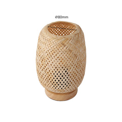 Lámpara de mesa de mimbre y madera "Ruka" - E27
