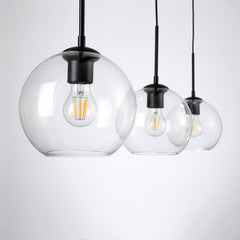 Lámpara colgante cristal triple "Merce" - 3 x E27