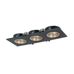 Aro downlight cuadrado basculante triple GU10 / MR16 - Bajo UGR - Corte 75 x 235mm