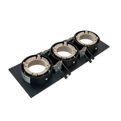 Aro downlight cuadrado basculante triple GU10 / MR16 - Bajo UGR - Corte 75 x 235mm