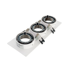 Aro downlight cuadrado basculante triple GU10 / MR16 - Bajo UGR - Corte 75 x 235mm