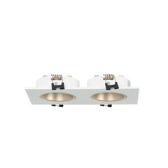 Aro downlight cuadrado basculante doble GU10 / MR16 - Bajo UGR - Corte 75 x 150mm