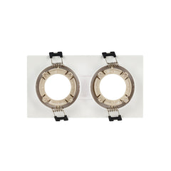 Aro downlight cuadrado basculante doble GU10 / MR16 - Bajo UGR - Corte 75 x 150mm