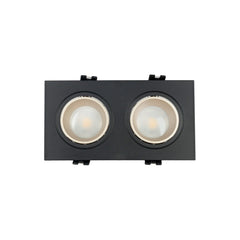 Aro downlight cuadrado basculante doble GU10 / MR16 - Bajo UGR - Corte 75 x 150mm