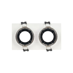 Aro downlight cuadrado basculante doble GU10 / MR16 - Bajo UGR - Corte 75 x 150mm