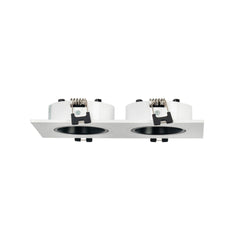 Aro downlight cuadrado basculante doble GU10 / MR16 - Bajo UGR - Corte 75 x 150mm