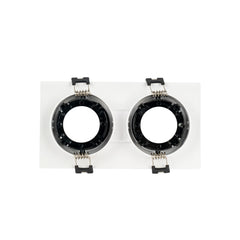 Aro downlight cuadrado basculante doble GU10 / MR16 - Bajo UGR - Corte 75 x 150mm