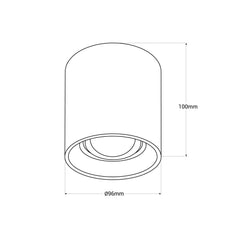 Aplique de techo policarbonato orientable - GU10