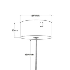 Carril magnético 48V + kit de suspensión - 1 metro