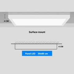 Plafon Panel LED de superficie 60x30cm 24W 2150 Lumens