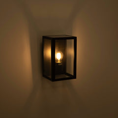 Aplique de pared exterior aluminio "Glass House" - IP44 - E27