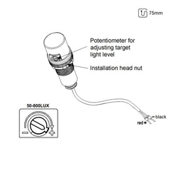 Sensor de luz fotoeléctrico Crepuscular 360º de superficie o empotrar - Regulación 1-10V-DC
